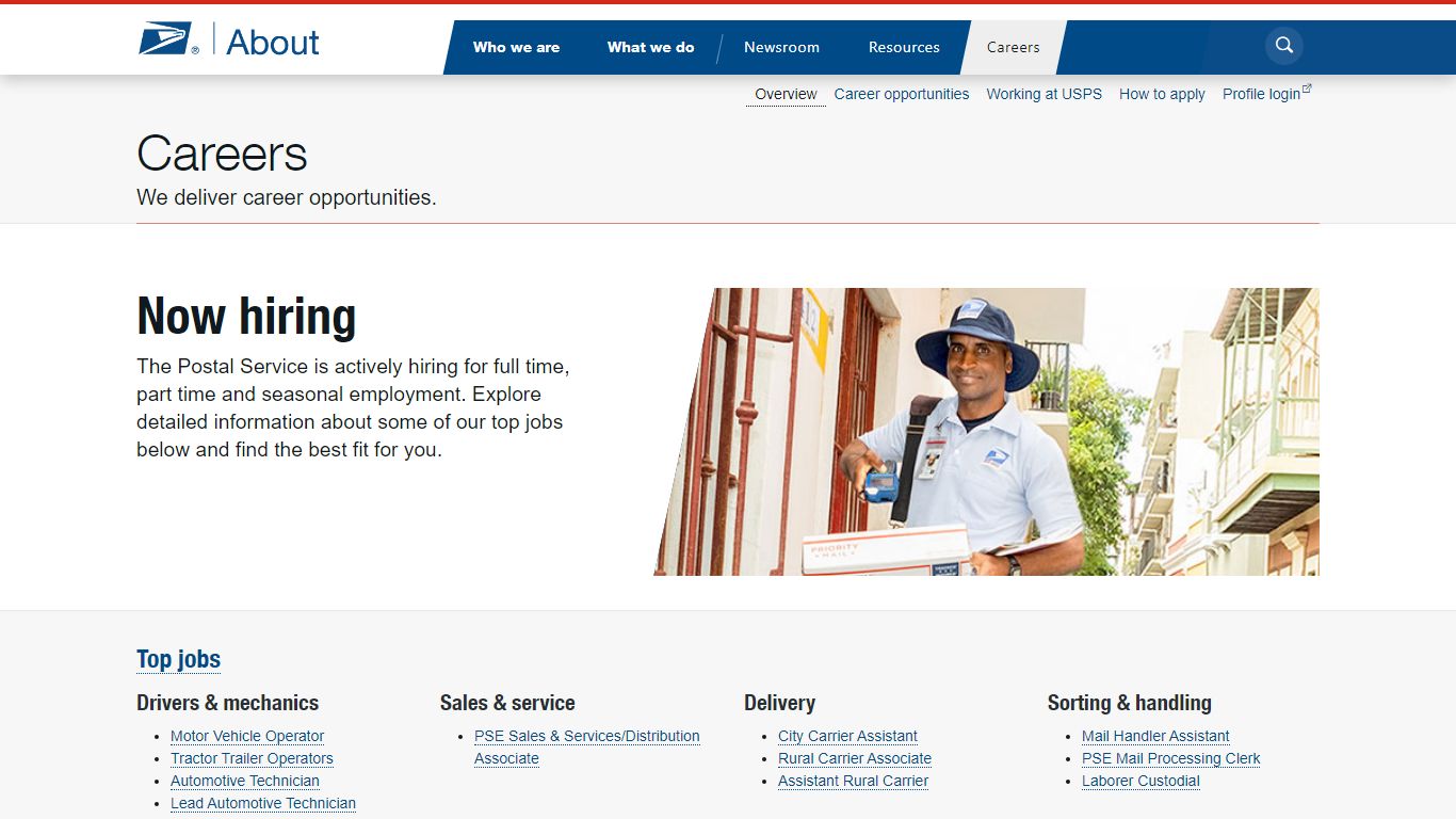 Careers - About.usps.com - Careers at the U.S. Postal Service